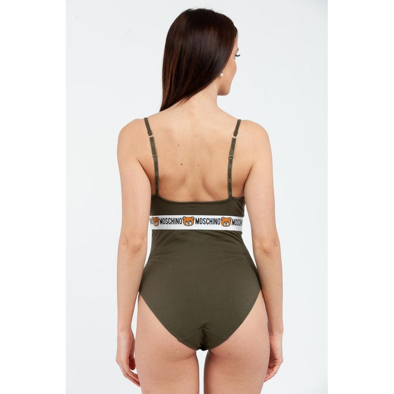 Moschino Bicolor Cotton Bodysuit - Chic Green Style