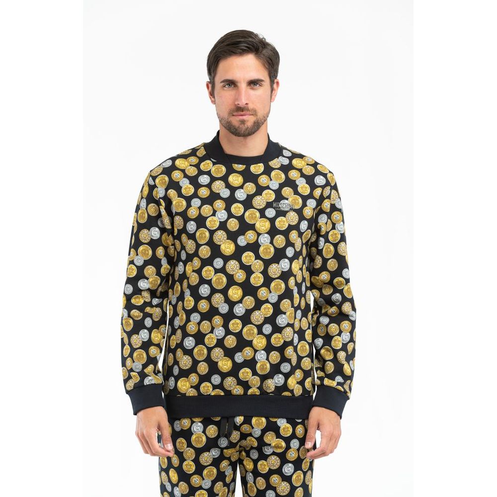 Moschino Black Fantasy Cotton Sweatshirt for Men