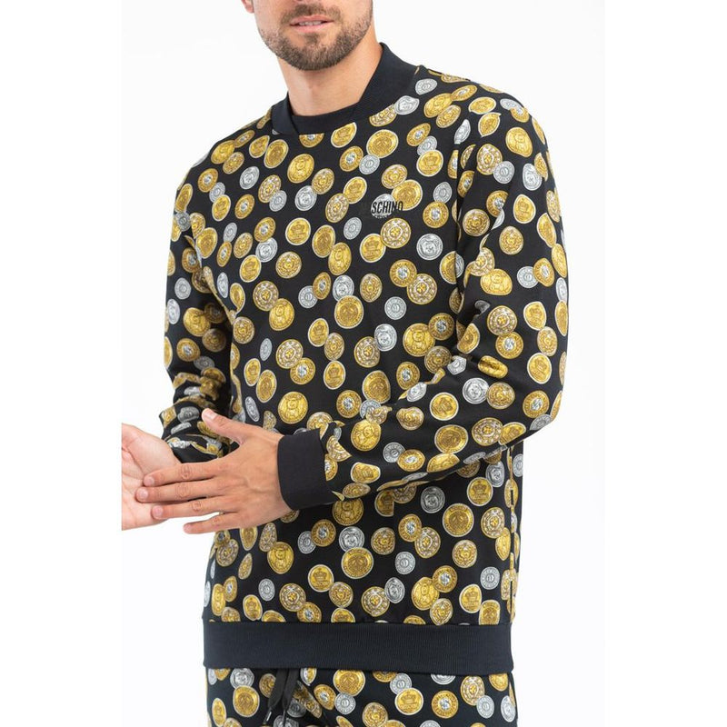 Moschino Black Fantasy Cotton Sweatshirt for Men