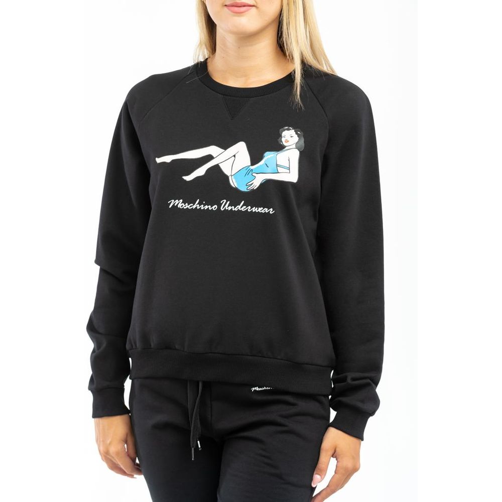 Moschino Black Cotton Sweatshirt for Women