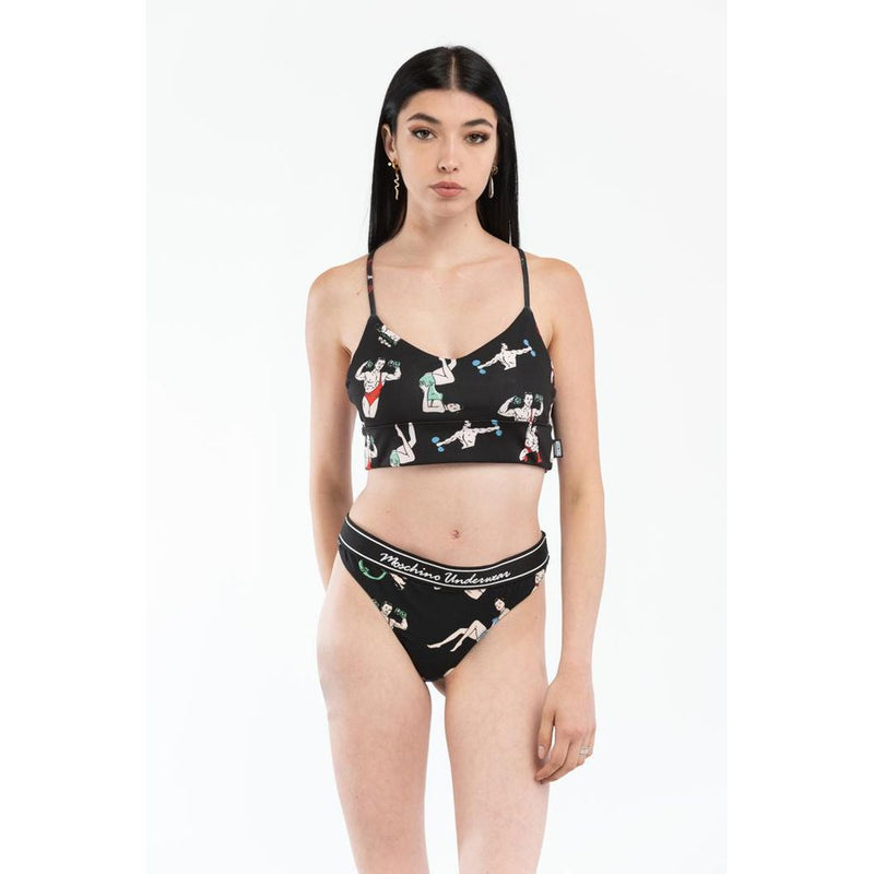 Moschino Black Fantasy Polyester Tank Top for Women