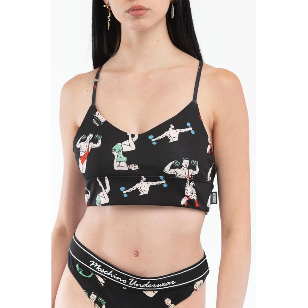 Moschino Black Fantasy Polyester Tank Top for Women