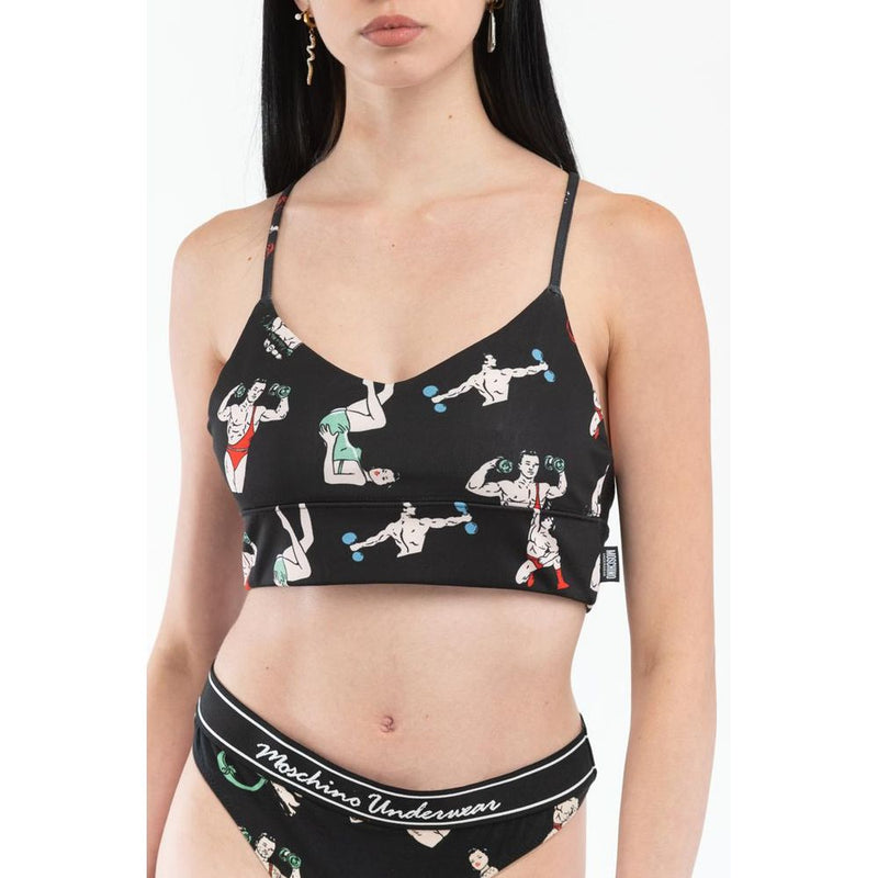 Moschino Black Fantasy Polyester Tank Top for Women