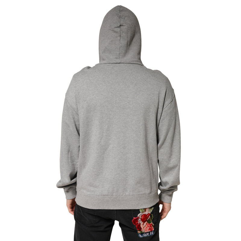 Dolce & Gabbana Grijs Katoenen Sweatshirt met capuchon