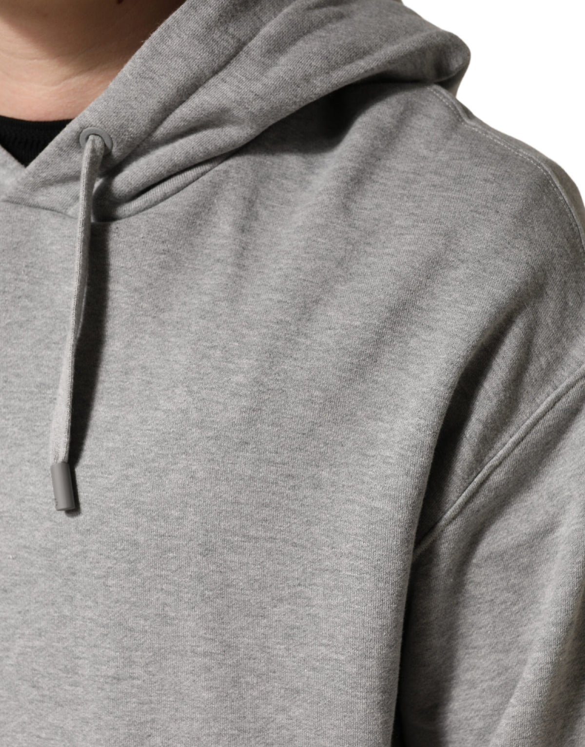 Sweat-shirt à capuche gris en coton Dolce &amp; Gabbana
