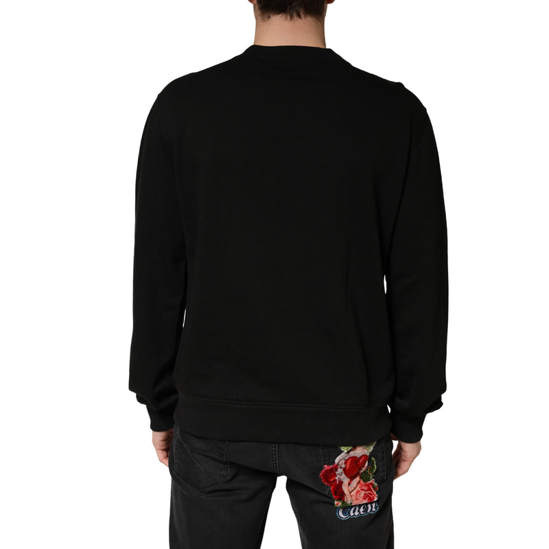 Pull Dolce &amp; Gabbana noir en coton à col rond