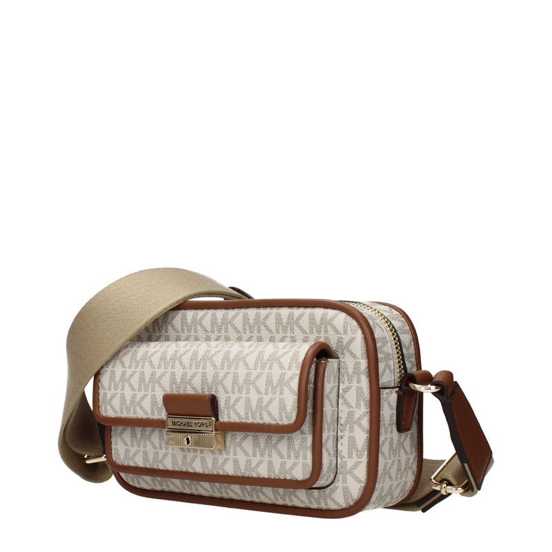 Michael Kors Beige Fabric Crossbody Bag - Chic & Functional