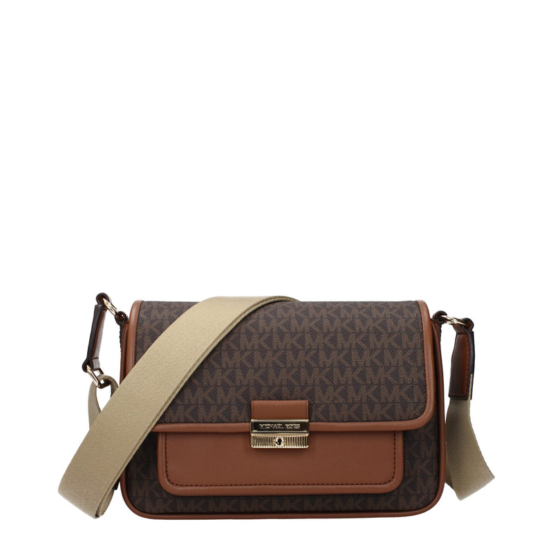 Michael Kors Brown Fabric Crossbody Bag - Stylish & Functional