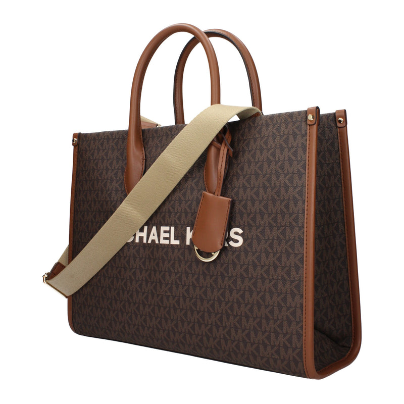 Michael Kors Brown Fabric Handbag - Chic & Versatile Accessory