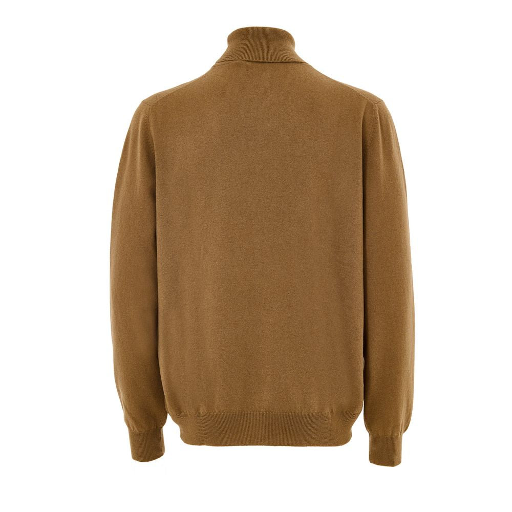 Gran Sasso Brown Wool Turtleneck Sweater for Men