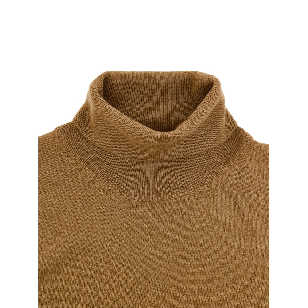 Gran Sasso Brown Wool Turtleneck Sweater for Men