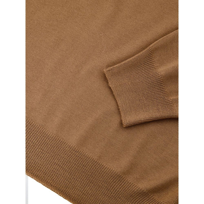 Gran Sasso Brown Fine Wool Crewneck Sweater for Men
