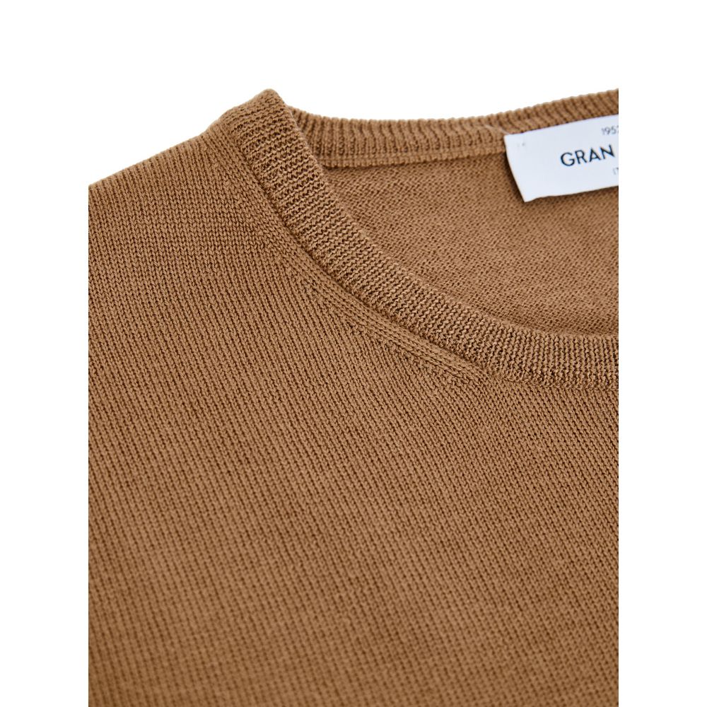 Gran Sasso Brown Wool Sweatshirt for Men
