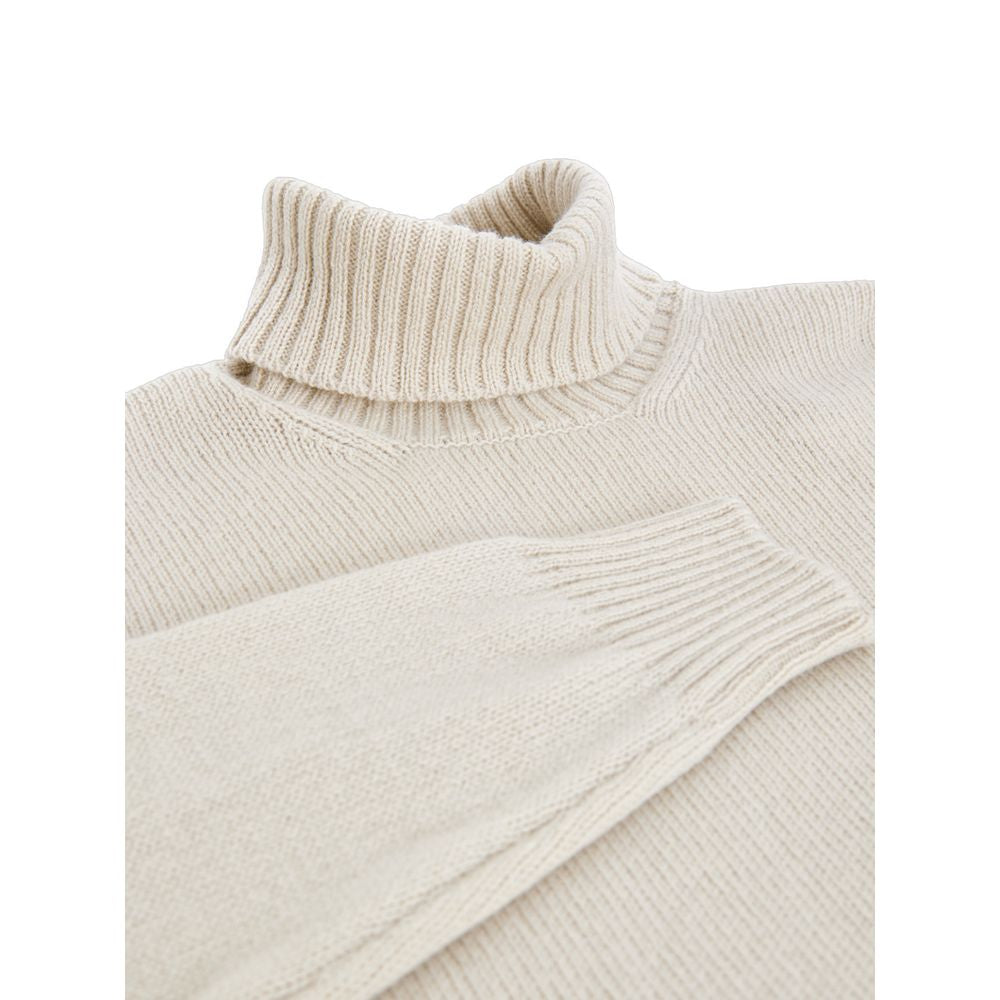 Gran Sasso Beige Wool Turtleneck Sweater for Men