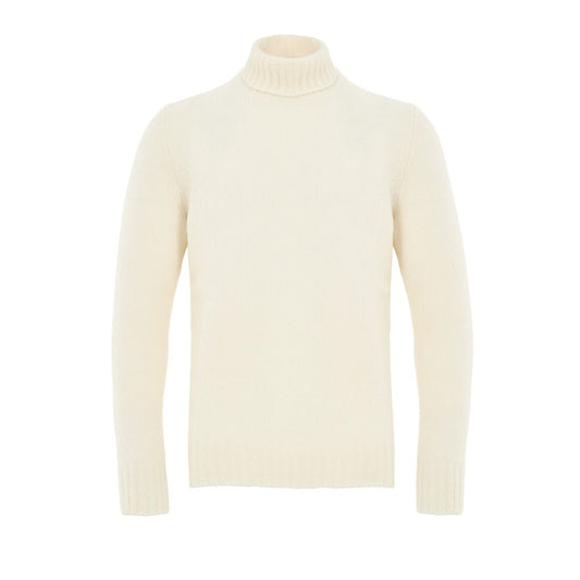 Gran Sasso White Wool Turtleneck Sweater for Men