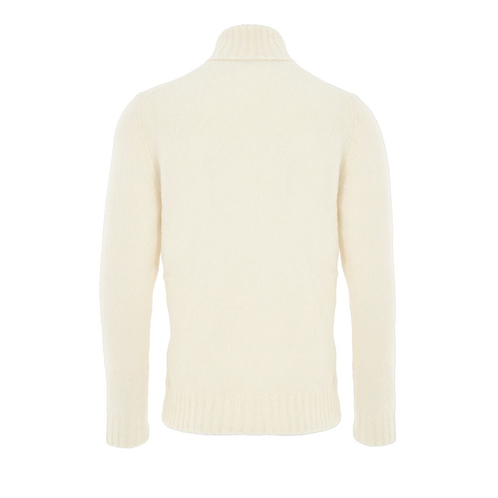 Gran Sasso White Wool Turtleneck Sweater for Men