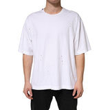 T-shirt Dolce &amp; Gabbana blanc en coton à col rond et manches courtes