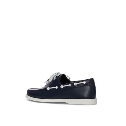 Celine Blue Calfskin Slip-On Loafers