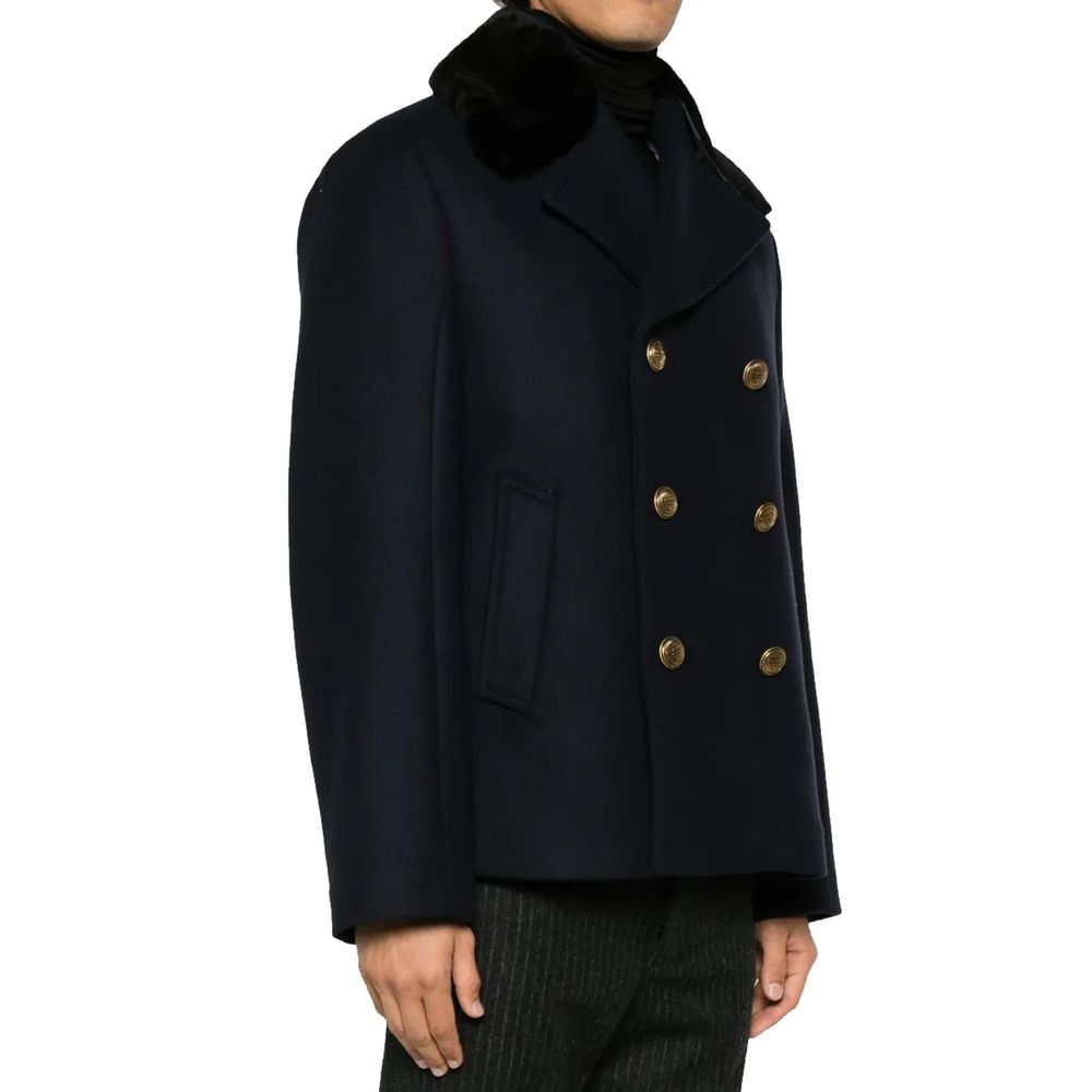 Prada Blue Wool Coat