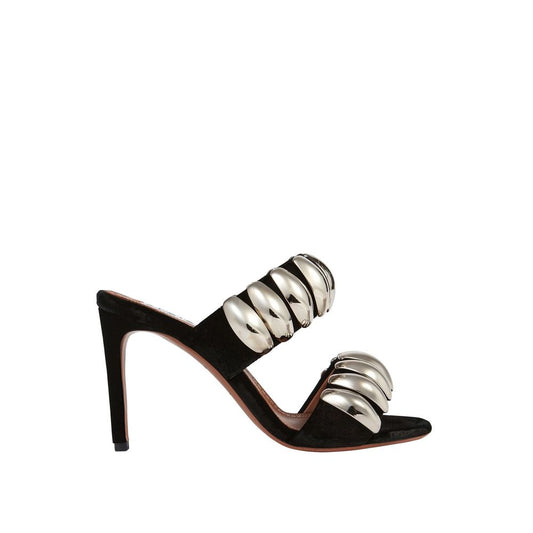 Alaïa Black Cotton Mules