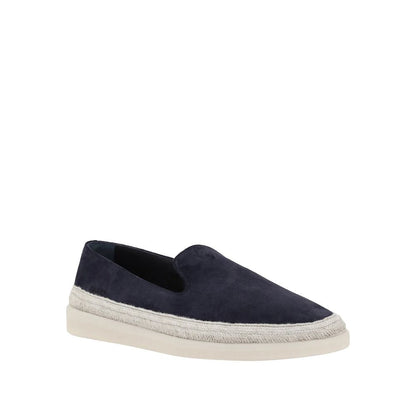 Prada Blue Leather Espadrilles