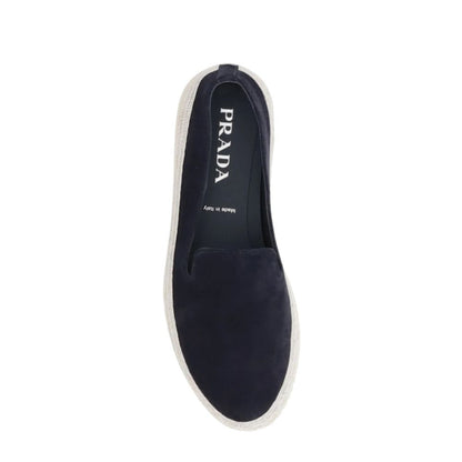 Prada Blue Leather Espadrilles