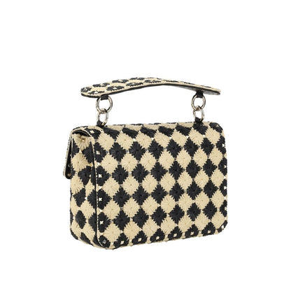 Valentino Garavani Black Raffia Handbag