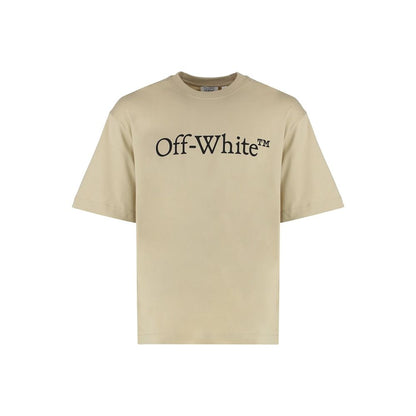 Off-White Beige Cotton T-Shirt