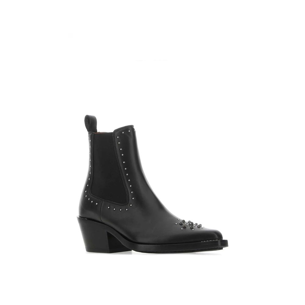 Chloé Black Leather Chelsea Boots