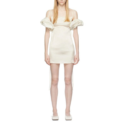 Jacquemus White Elastane Casual Dress