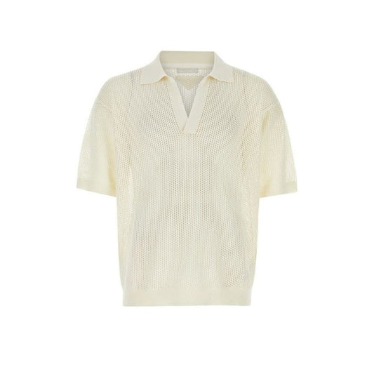 Prada White Cotton Polo Shirt