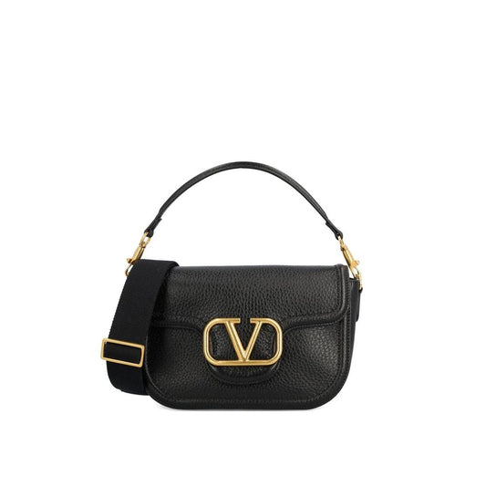Valentino Garavani Black Leather Shoulder Bag