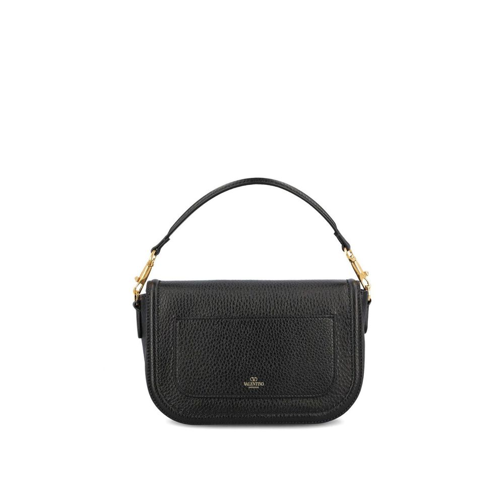Valentino Garavani Black Leather Shoulder Bag