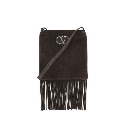 Valentino Garavani Brown Leather Shoulder Bag