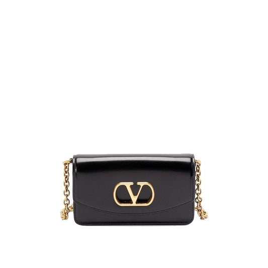 Valentino Garavani Black Leather Clutch Bag
