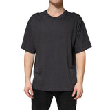 Dolce &amp; Gabbana T-shirt à manches courtes et col rond en coton gris foncé