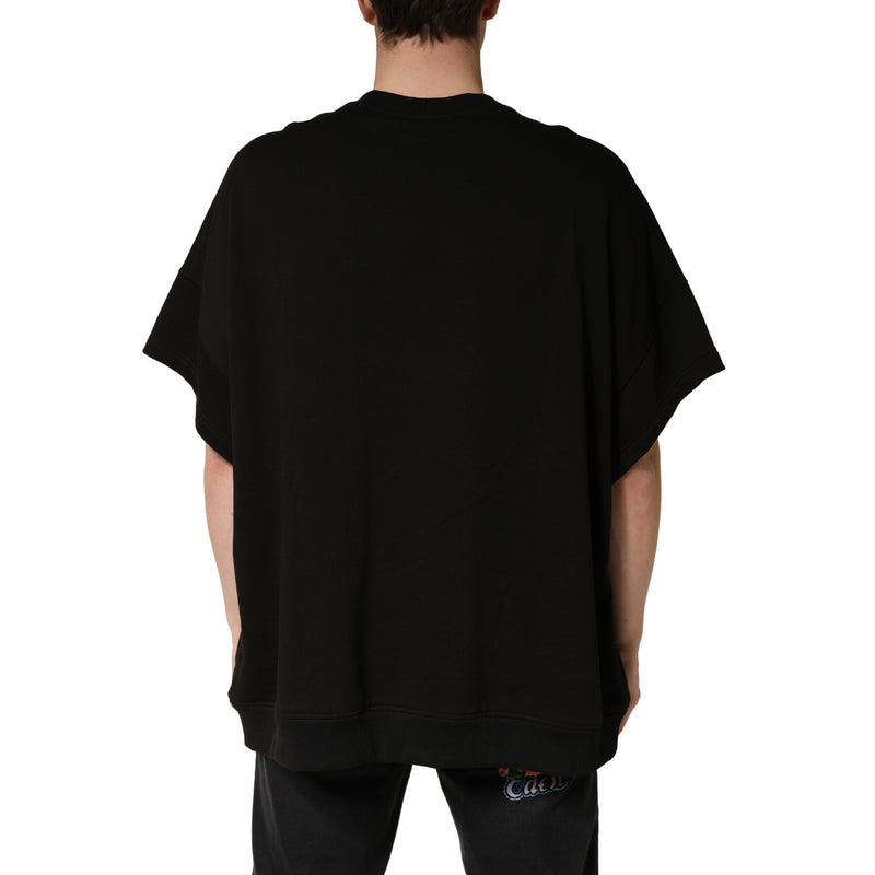 Dolce & Gabbana Zwart Katoenen T-shirt met Ronde Hals en Korte Mouwen