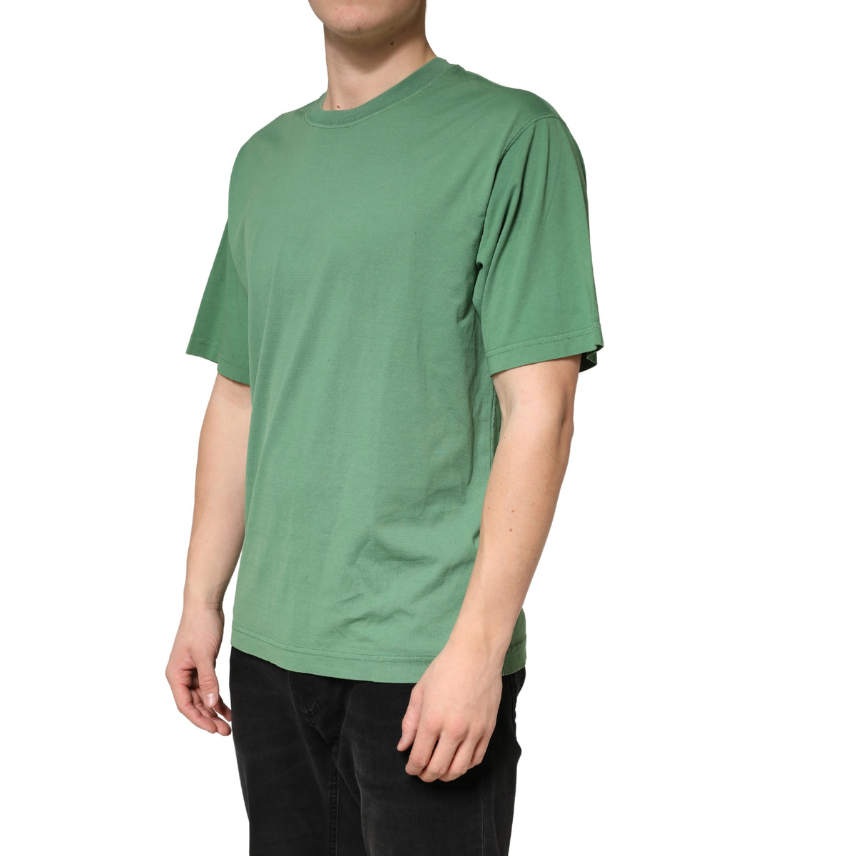 T-shirt Dolce &amp; Gabbana vert clair en coton à col rond et manches courtes