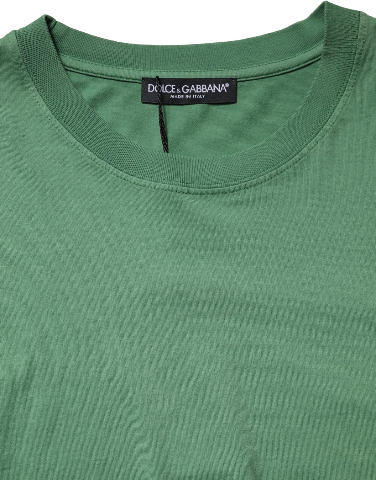 T-shirt Dolce &amp; Gabbana vert clair en coton à col rond et manches courtes