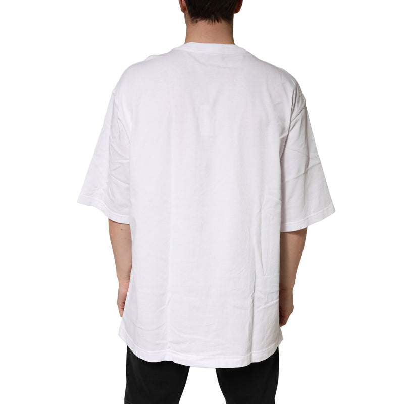 T-shirt Dolce &amp; Gabbana blanc en coton à col rond et manches courtes