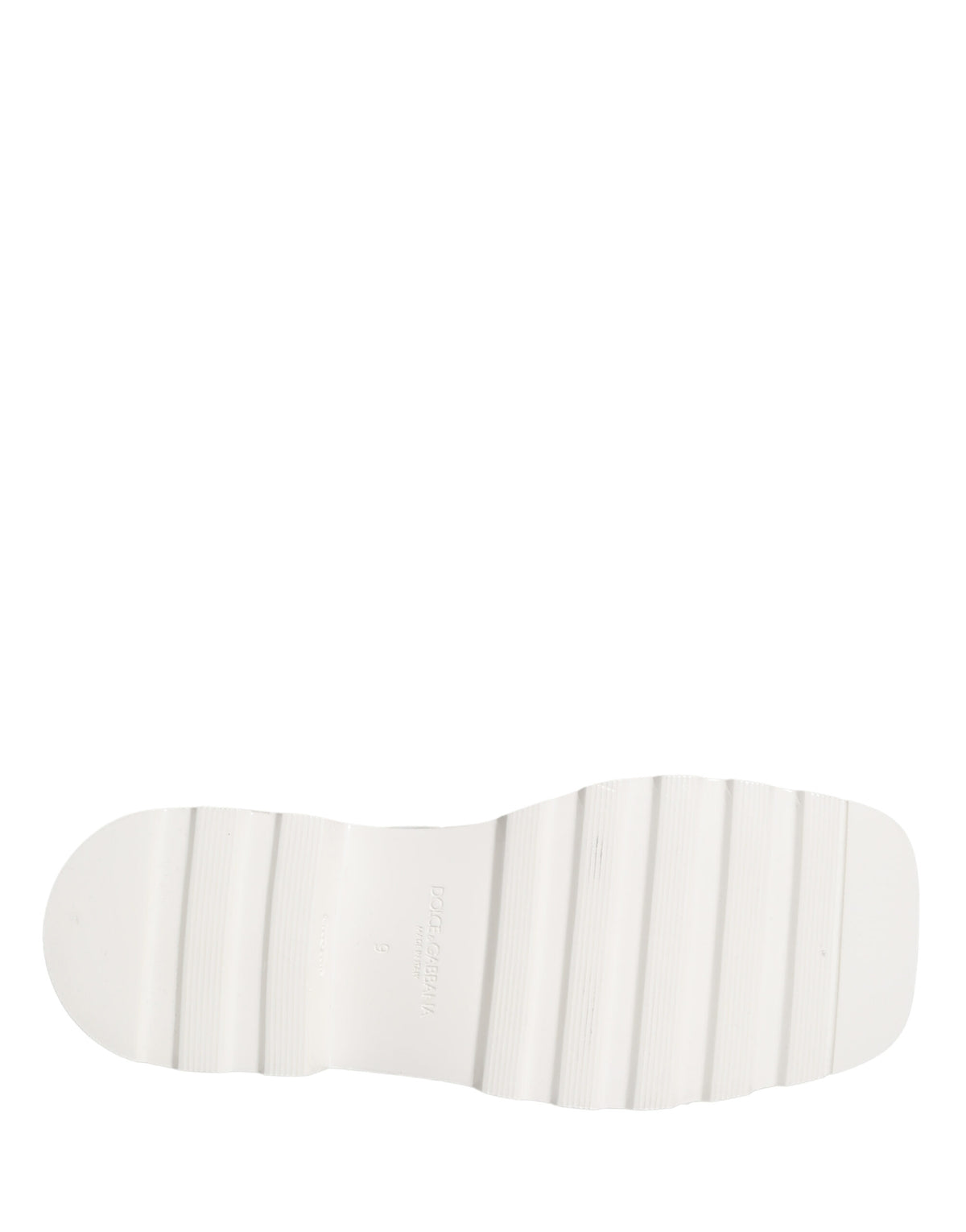 Dolce & Gabbana White Leather Chunky Sole Derby Shoes