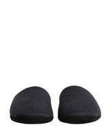 Dolce & Gabbana Dark Navy Wool Cotton Red Chevron Slippers
