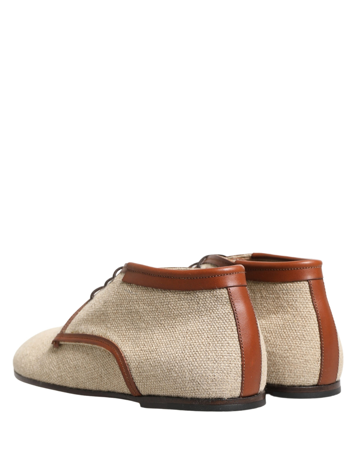 Dolce & Gabbana Beige Canvas Derby Shoes for Men - Elegant & Versatile