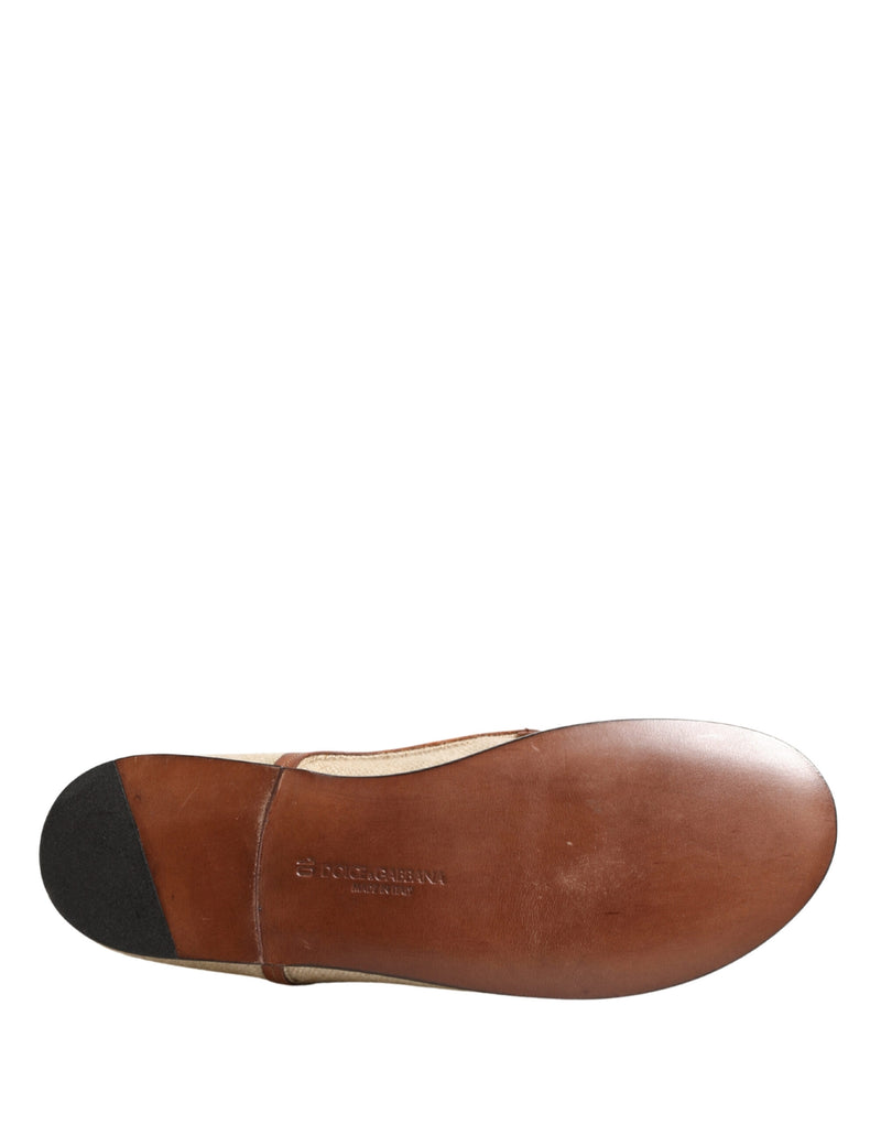 Dolce & Gabbana Beige Canvas Derby Shoes for Men - Elegant & Versatile