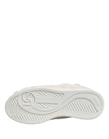Dolce & Gabbana White Shearling Fur Bianco Low Top Sneakers