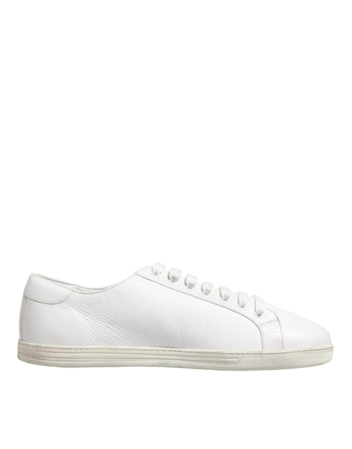 Dolce & Gabbana White Bianco Leather Low Top Sneakers for Men