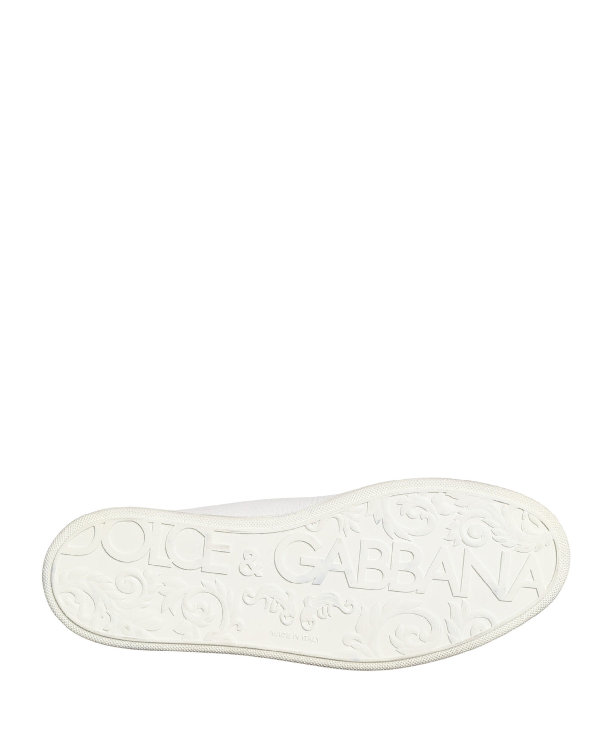 Dolce & Gabbana White Bianco Leather Low Top Sneakers for Men