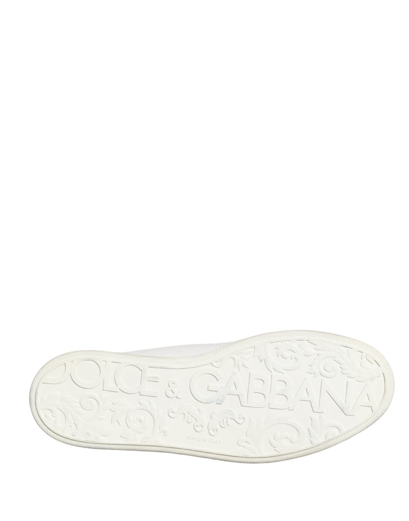 Dolce & Gabbana White Bianco Leather Low Top Sneakers for Men