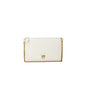 PINKO Cream Leather Clutch Bag