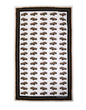 Dolce & Gabbana Towel White Cotton Car Graphic Print 115cm x 180cm Beach
